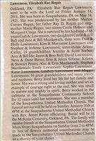 Lawrenson, ElizabethRae(Regan)